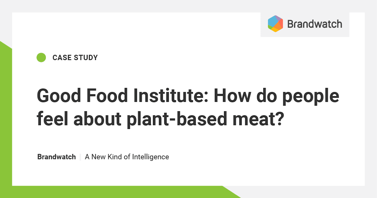 Meat 2.0: Unlocking Consumer Priorities With Social Data for the Good Food Institute